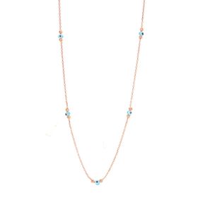 Söğütlü Silver SGTL8460 Gümüş Dorica Toplu ve Nazarlı Kadın Kolye