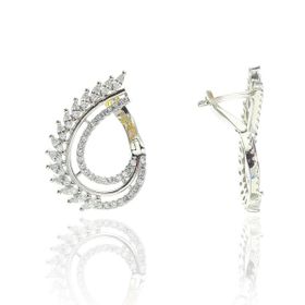 Söğütlü Silver SGTL8507 Gümüş Yeni Tarz Baget Taşlı Kadın Küpe
