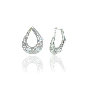 Söğütlü Silver SGTL8507 Gümüş Yeni Tarz Baget Taşlı Kadın Küpe