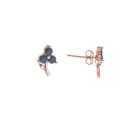 Söğütlü Silver SGTL8680 Rose Onix Taşlı Minik Çiçek Gümüş Kadın Küpe