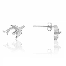 Söğütlü Silver SGTL8701 Rose Halkalı Yunus Balığı Gümüş Kadın Küpe