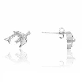 Söğütlü Silver SGTL8701 Rose Halkalı Yunus Balığı Gümüş Kadın Küpe