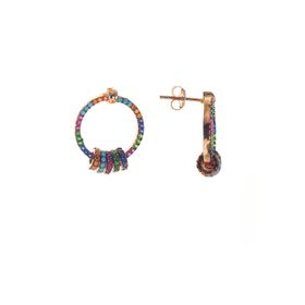 Söğütlü Silver SGTL8710 Rose Gökkuşağı Gümüş Kadın Küpe