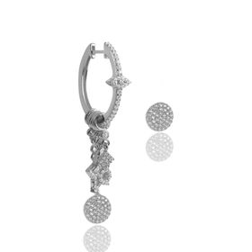 Söğütlü Silver SGTL8716R Yuvarlak Modeli Şans Gümüş Küpe