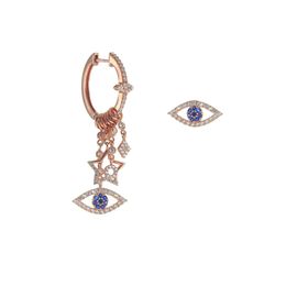 Söğütlü Silver SGTL8717 Rose Göz Modeli Şans Gümüş Kadın Küpe
