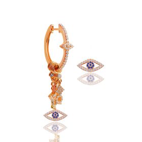 Söğütlü Silver SGTL8717 Rose Göz Modeli Şans Gümüş Kadın Küpe