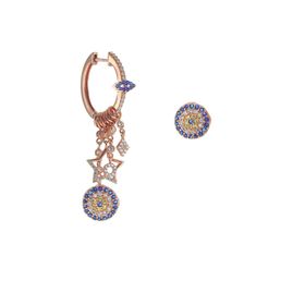 Söğütlü Silver SGTL8718 Rose Nazar Modeli Şans Gümüş Kadın Küpe