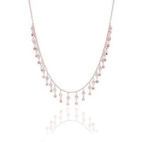 Söğütlü Silver SGTL8745 Rose Renk Gümüş Pullu Ve Zirkon Taşlı Kadın Kolye