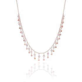 Söğütlü Silver SGTL8745 Rose Renk Gümüş Pullu Ve Zirkon Taşlı Kadın Kolye