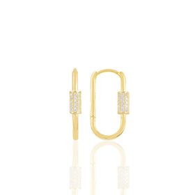 Söğütlü Silver SGTL8803GOLD Zirkon Taşlı Altın Yaldızlı Ring Gümüş Küpe