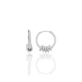 Söğütlü Silver SGTL8803RODAJ Zirkon Taşlı Rodyumlu Ring Gümüş Küpe