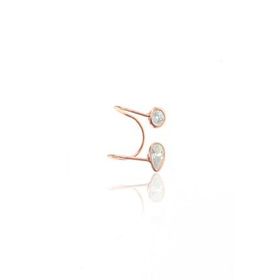Söğütlü Silver SGTL8981 Rose Damlalı Zirkon Taşlı Kıkırdak Gümüş Küpe