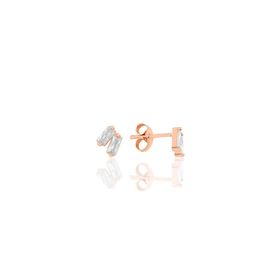 Söğütlü Silver SGTL8981 Rose Damlalı Zirkon Taşlı Kıkırdak Gümüş Küpe