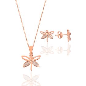 Söğütlü Silver SGTL9086 Pembe Kadın Gümüş Set