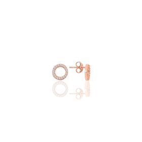 Söğütlü Silver SGTL9434 Zirkon Taşlı Halka Modeli Gümüş Küpe