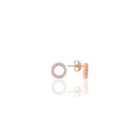 Söğütlü Silver SGTL9434 Zirkon Taşlı Halka Modeli Gümüş Küpe