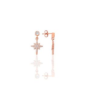 Söğütlü Silver SGTL9460 Zirkon Taşlı Kutup Yıldızı Modeli Gümüş Küpe