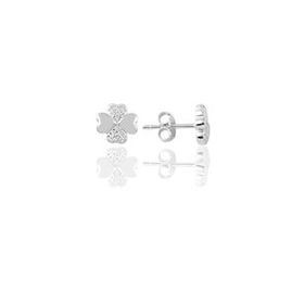 Söğütlü Silver SGTL9463 Zirkon Taşlı Yonca Modeli Gümüş Küpe