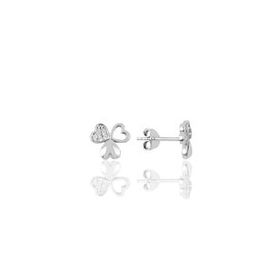 Söğütlü Silver SGTL9463 Zirkon Taşlı Yonca Modeli Gümüş Küpe
