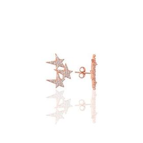 Söğütlü Silver SGTL9471 Zirkon Taşlı Yıldızlar Gümüş Küpesi