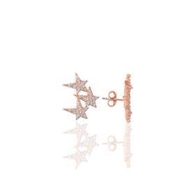 Söğütlü Silver SGTL9471 Zirkon Taşlı Yıldızlar Gümüş Küpesi