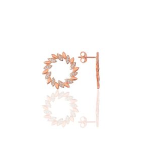 Söğütlü Silver SGTL9477 Zirkon Taşlı Güneş Modeli Gümüş Küpe