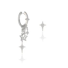 Söğütlü Silver SGTL9485 Kutup Yıldızı Modeli Şans Gümüş Küpe