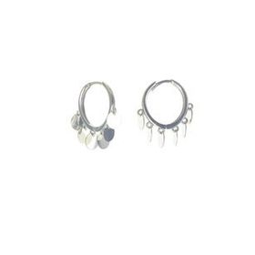 Söğütlü Silver SGTL9518 Pullu Halka Gümüş Küpe