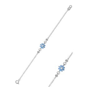 Söğütlü Silver SGTL9551 Gümüş Mineli Zirkon Taşlı Çiçek Modeli Bileklik