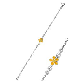 Söğütlü Silver SGTL9551 Gümüş Mineli Zirkon Taşlı Çiçek Modeli Bileklik