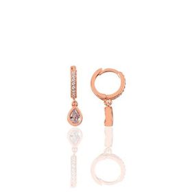 Söğütlü Silver SGTL9633 Taşlı Damla Modeli Halka Gümüş Küpe