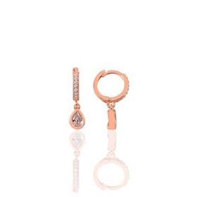 Söğütlü Silver SGTL9633 Taşlı Damla Modeli Halka Gümüş Küpe