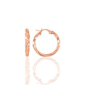 Söğütlü Silver SGTL9640ROSE Rose Burgu Şarnel Halka Gümüş Küpe