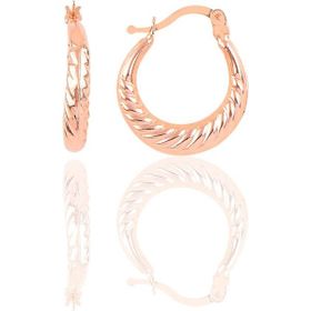 Söğütlü Silver SGTL9640ROSE Rose Burgu Şarnel Halka Gümüş Küpe