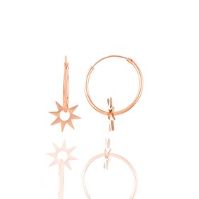 Söğütlü Silver SGTL9644ROSE Rose Burgu Şarnel Halka Gümüş Küpe