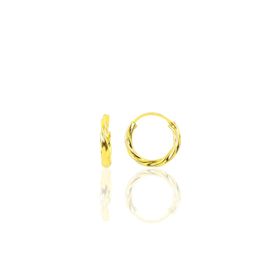 Söğütlü Silver SGTL9646GOLD Gümüş Altın Rengi 14 Mm Burgu Modeli Halka Kadın Küpe
