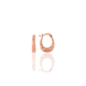 Söğütlü Silver SGTL9648ROSE Rose Çanta Modeli Desenli Halka Gümüş Küpe