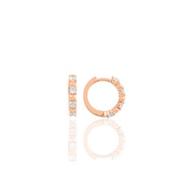 Söğütlü Silver SGTL9648ROSE Rose Çanta Modeli Desenli Halka Gümüş Küpe