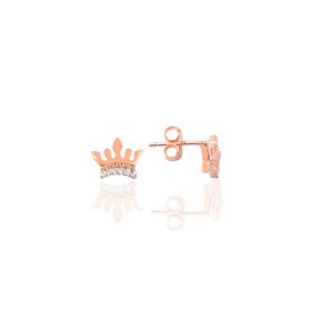 Söğütlü Silver SGTL9648ROSE Rose Çanta Modeli Desenli Halka Gümüş Küpe
