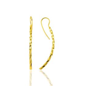 Söğütlü Silver SGTL9653GOLD Altın Rengi Uzun Çubuk Gümüş Küpe