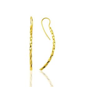 Söğütlü Silver SGTL9654GOLD Altın Rengi Uzun Çubuk Gümüş Küpe