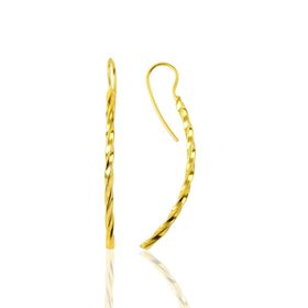 Söğütlü Silver SGTL9654GOLD Altın Rengi Uzun Çubuk Gümüş Küpe