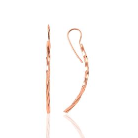 Söğütlü Silver SGTL9654ROSE Rose Burgu Uzun Çubuk Gümüş Küpe