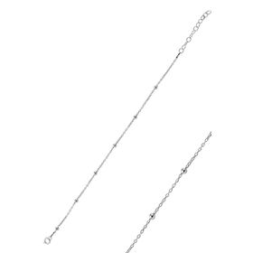 Söğütlü Silver SGTL9670 Gümüş Rodyumlu Top Top Halhal