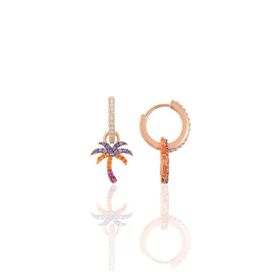Söğütlü Silver SGTL9723ROSE Zirkon Taşlı Mini Yonca Gümüş Küpe