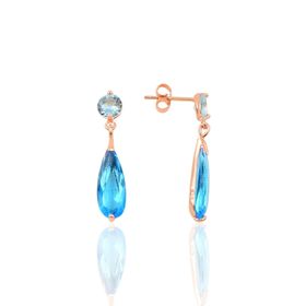 Söğütlü Silver SGTL9733ROSE Rose Çizgi Gümüş Küpe