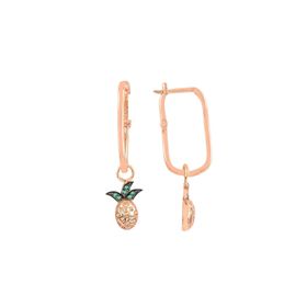 Söğütlü Silver SGTL9733ROSE Rose Çizgi Gümüş Küpe