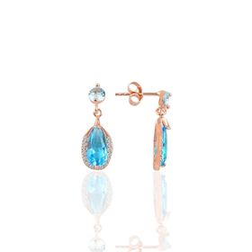 Söğütlü Silver SGTL9733ROSE Rose Çizgi Gümüş Küpe