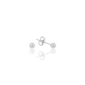 Söğütlü Silver SGTL9785RODAJ 4 mmRodyumlu Top Gümüş Küpe