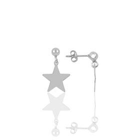 Söğütlü Silver SGTL9849RODAJ Rodyumlu Yıldız Gümüş Küpe